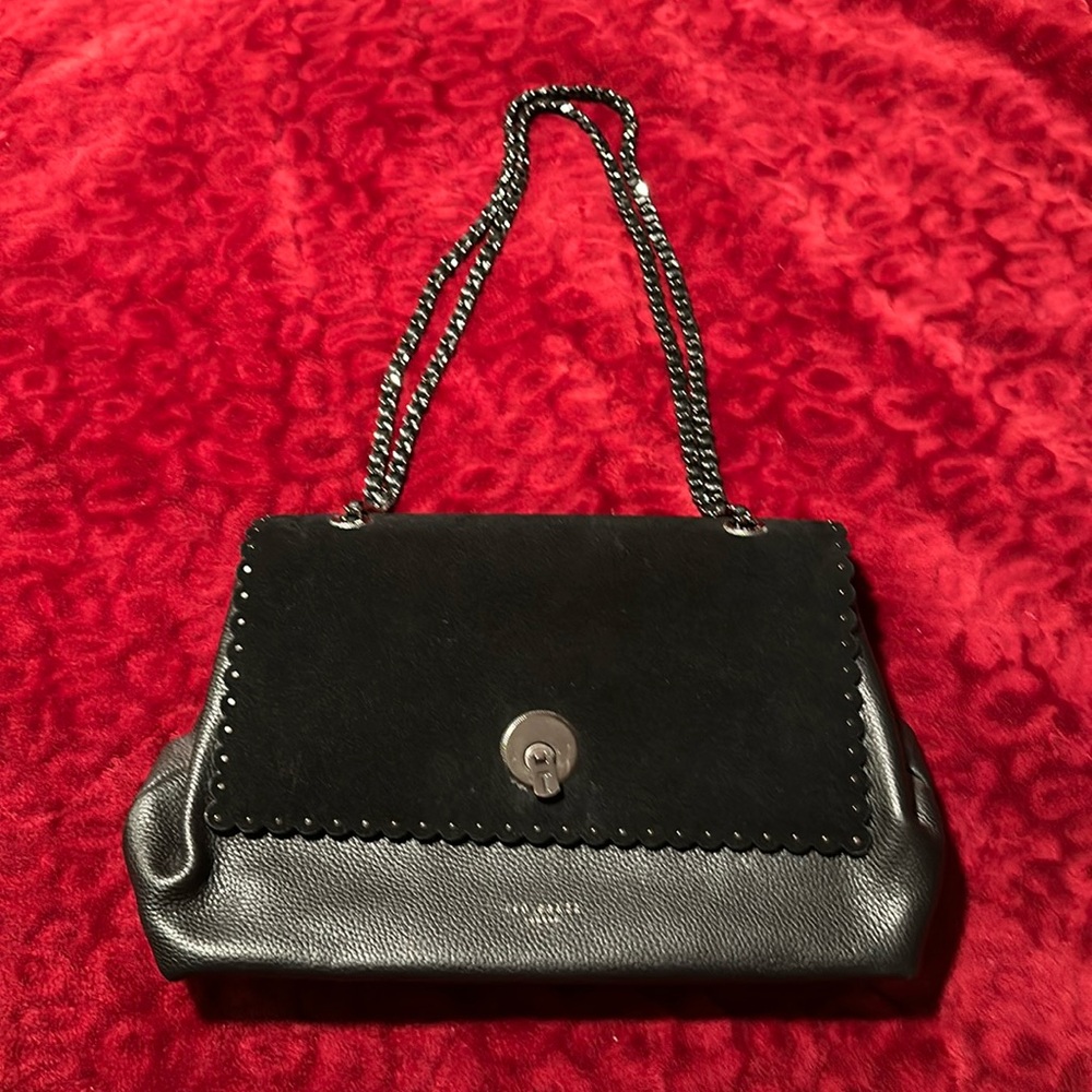 Ted Baker Black Suede/Leather Handbag